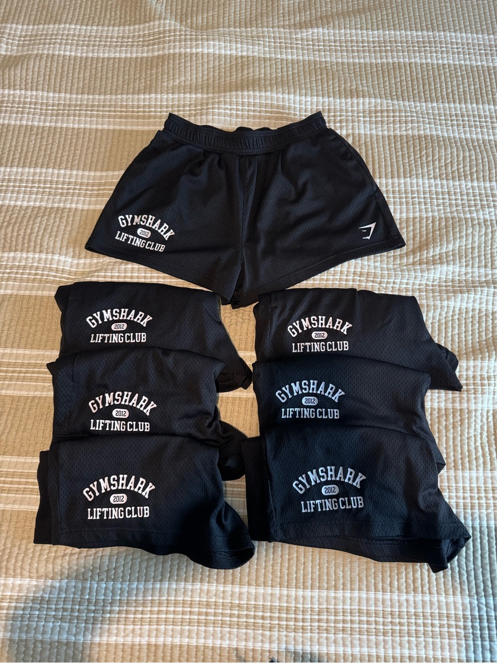 Gymshark Black Lifting Club Women’s  Mesh Training Shorts (7) medium